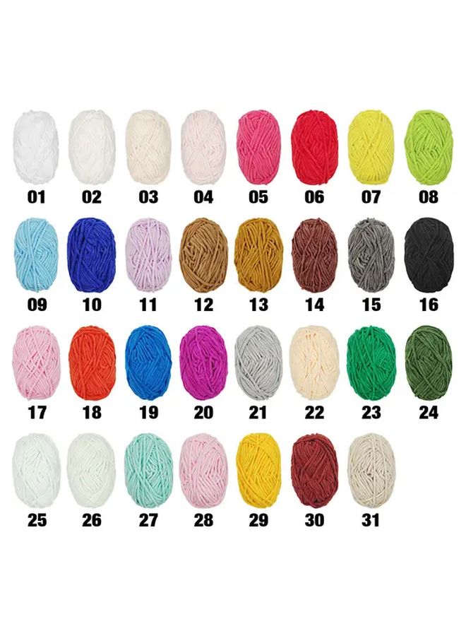 Chenille Yarn 50g Red Brown Soft Skin Friendly For DIY Crochet And Knit Projects - Image 3